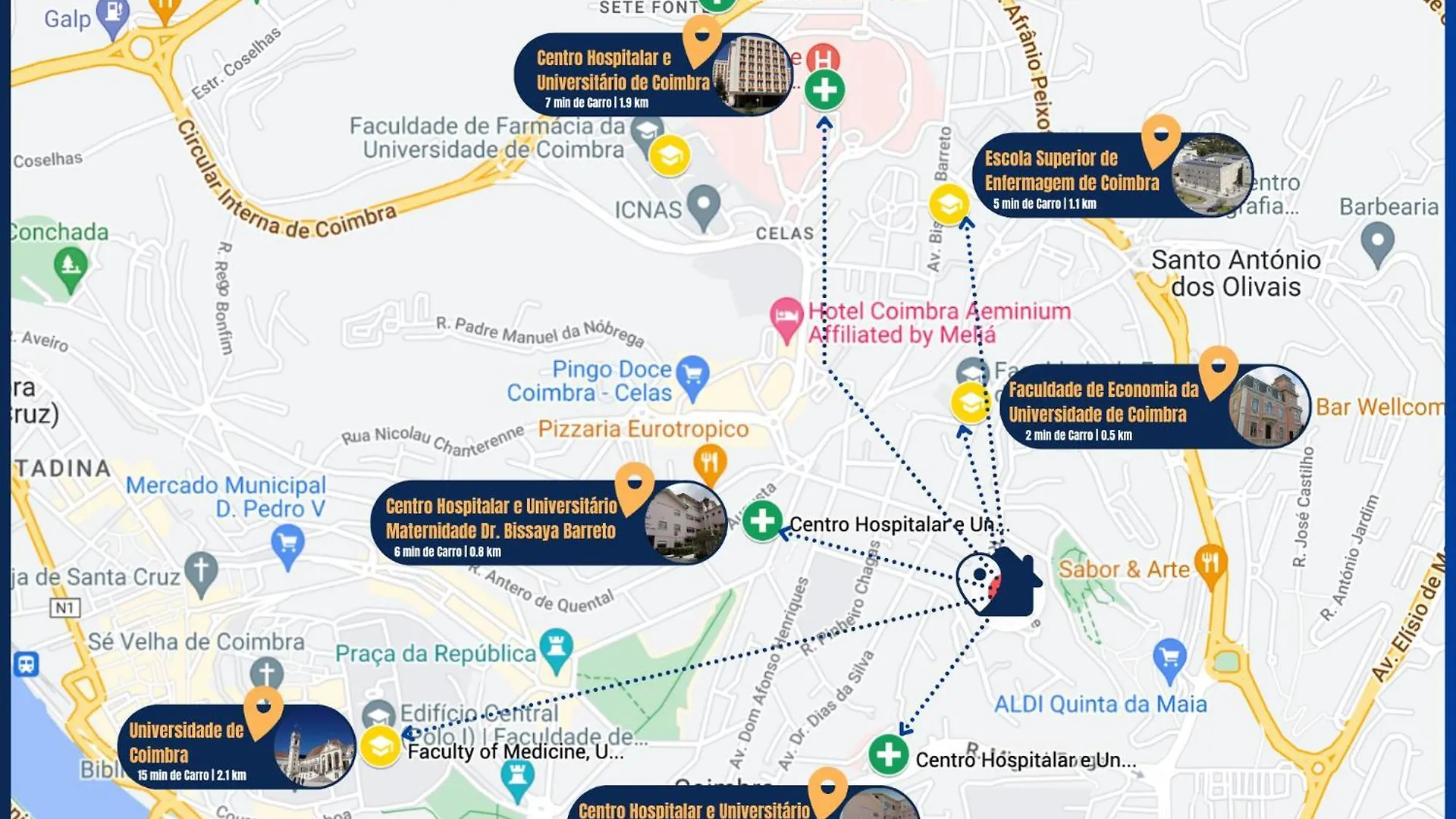 Guest house 7Min To Uni Se-Velha - Ac - Work Desk - 300Mbs Wifi - Suite 2 Coimbra